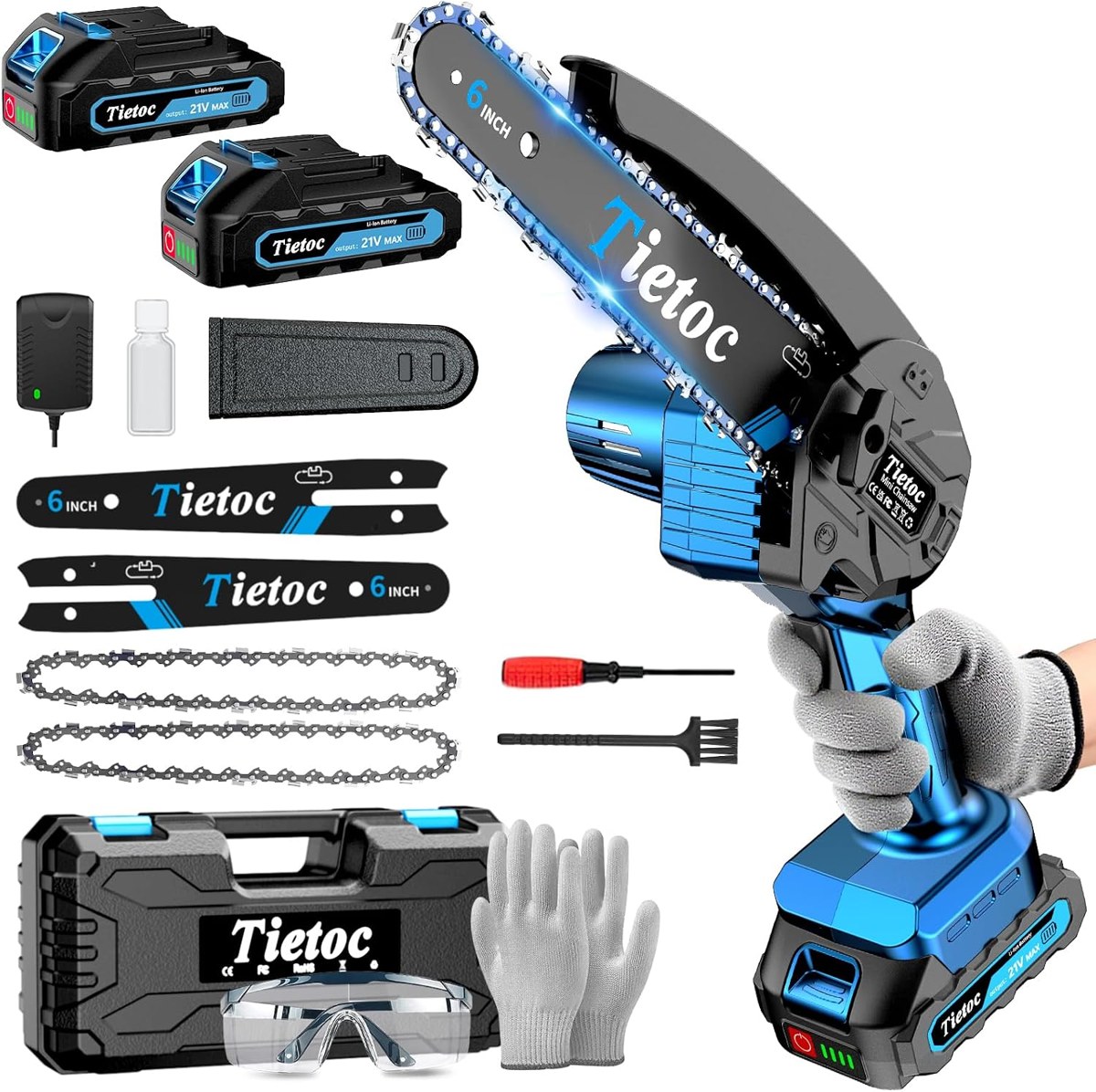 Tietoc 6-Inch 880W Mini Chainsaw Combo Kit