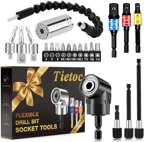 Tietoc Flexible Drill Bit Extension Set, 22 pieces